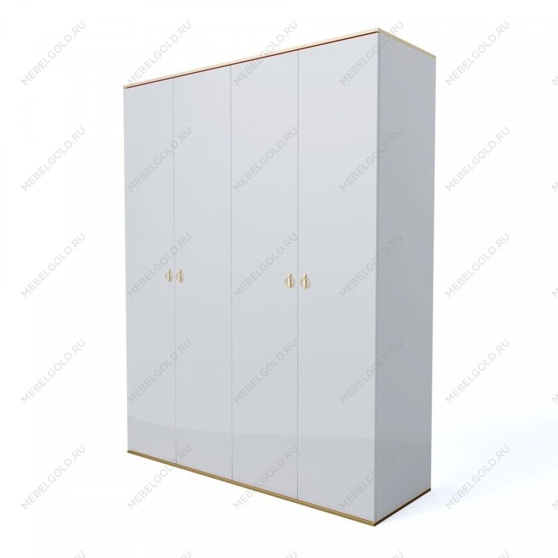 Шкаф 4-х дверный Римини (Белый/Золото) РМШ2/4