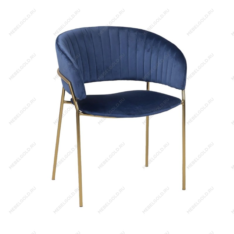 м. Римская - Стул Пиза темно-синий бархат ножки матовое золото
