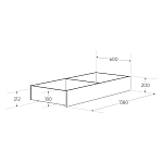 ОРИОН ящик под кровать выкатной ИКЕА / IKEA 140 Дуб Венге | изображение 1