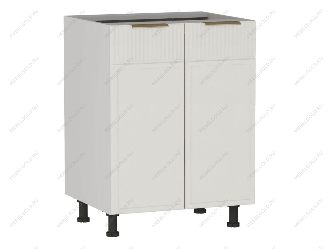 Стол 2-х дверный С-60, Берта (600*528*820) Экокожа Белый, 25308