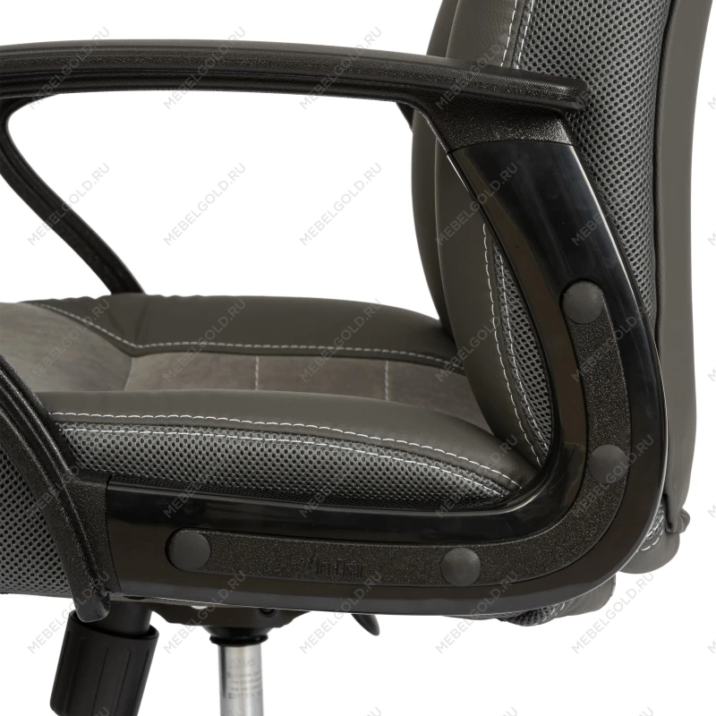 Кресло INTER (24), кож/зам/флок/ткань, серый/металлик, C-36/29/TW-12 | изображение 7