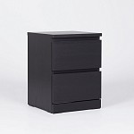 МАЛЬМ / VARMA Тумба прикроватная ИКЕА / IKEA 2, 40x54.8x40, шпон, черный | изображение 1