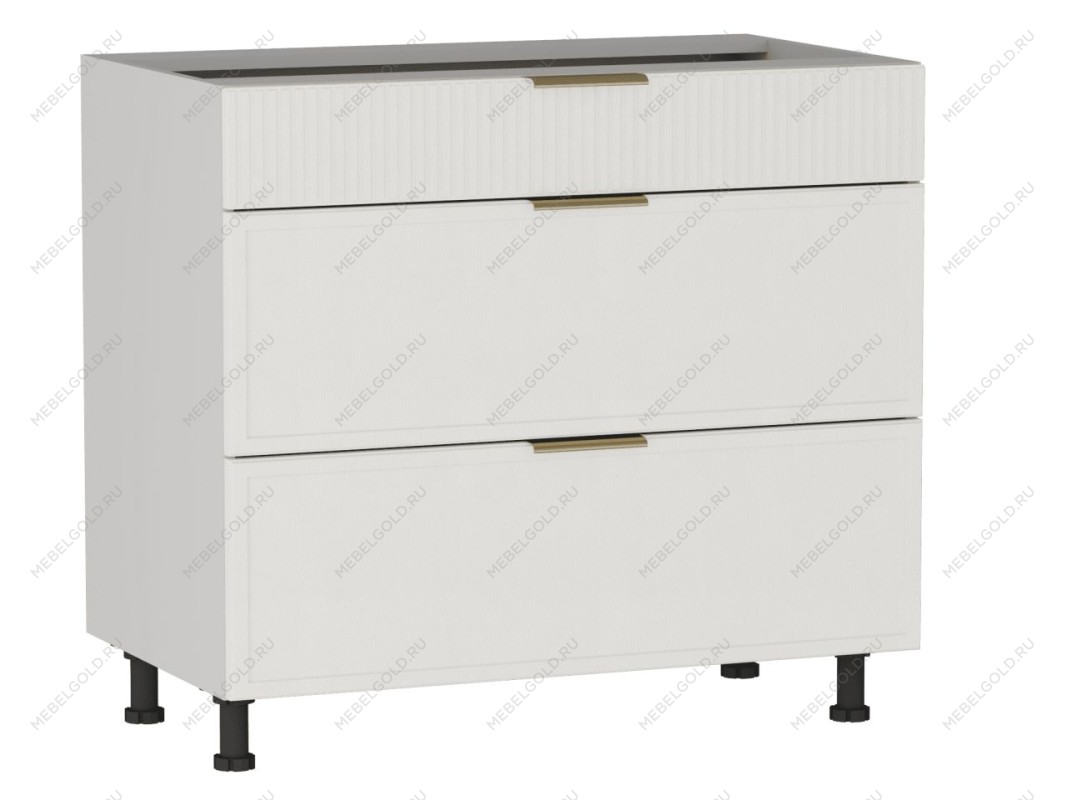 Стол с ящиками СЯ-90 (140/284), Берта (900*528*820) Экокожа Белый, 25326