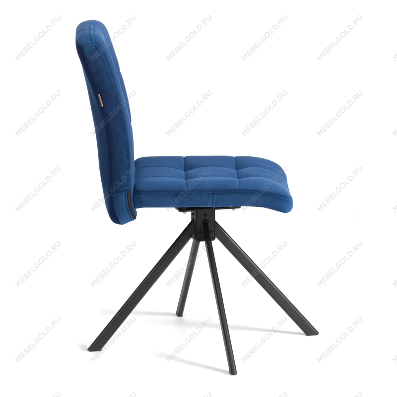 Стул обеденный Medeo, поворотный механизм 360, велюр, Blue (синий) | изображение 1