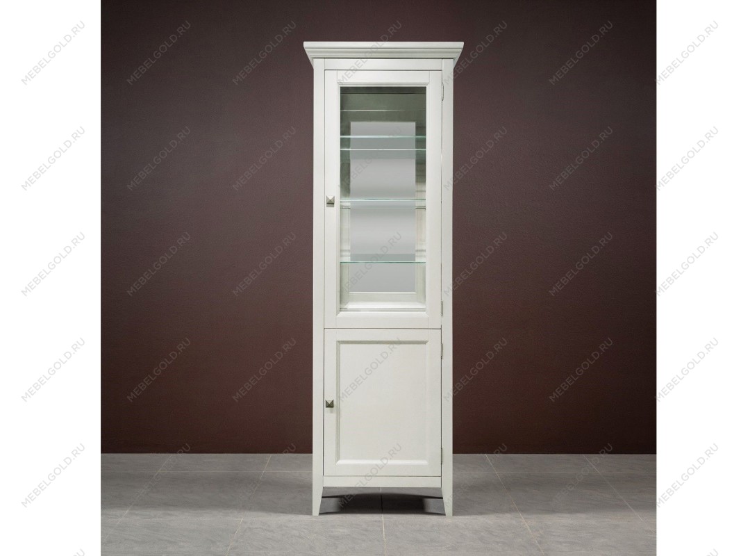 Витрина 1 дверная правая с зеркалом Manhattan (Молочный) | изображение 2