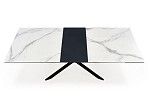 Стол обеденный Halmar DIESEL раскладной (белый мрамор/темно-серый/черный) | изображение 2