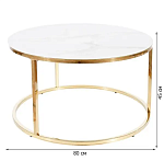 Стол журнальный Signal SABINE (эффект белого мрамора/золотой) | изображение 2