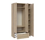 БРИМНЭС / СИРИУС Шкаф трехдверный ИКЕА / IKEA с одним выдвижным ящиком, Дуб Сонома | изображение 2