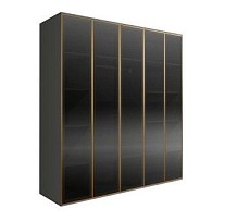 Шкаф 5-ти дв. Bogemia Air (Серый/Золото) БМШ2/5(5)