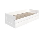 БРИМНЭС / СИРИУС Кровать двуспальная раздвижная ИКЕА / IKEA шириной 80(160) см, белый | изображение 1