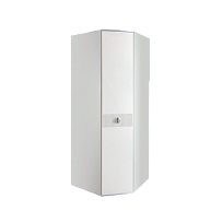 Шкаф угловой Римини СОЛО (Белый/Серебро) РМШУ2/1(s)