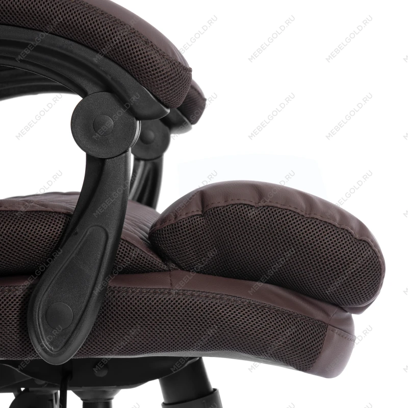 Кресло Chief metalBL, кож/зам/ткань, коричневый/коричневый стеганный, 36-36/36-36 стеганный/TW-24 | изображение 9