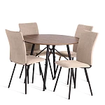 Стул обеденный La Rousse, флок, бежевый/черный, 7, 49х50х93 | изображение 9