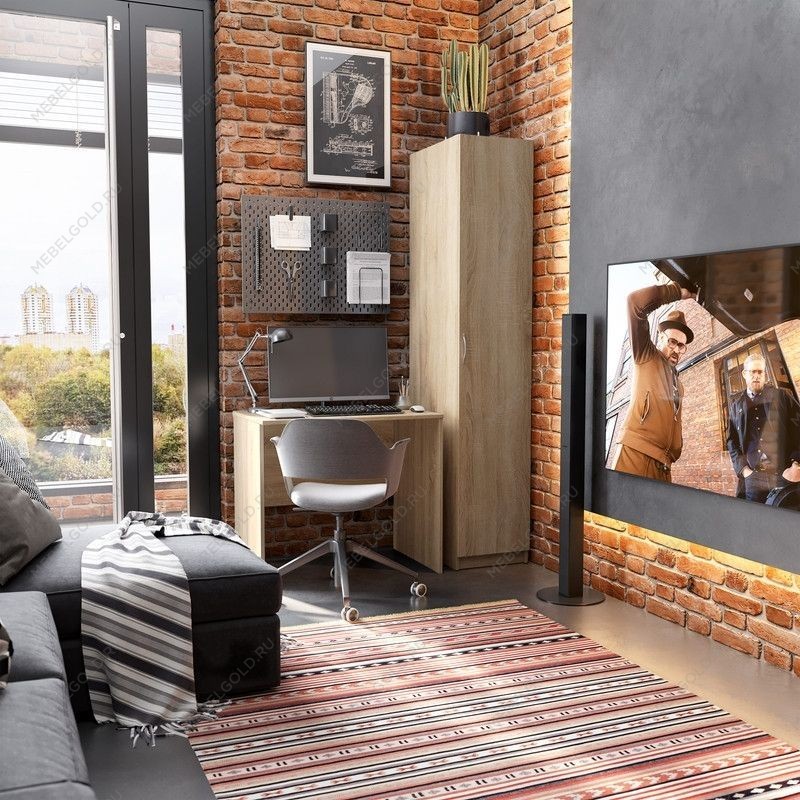 КАСТОР (KULLEN) стол письменный ИКЕА / IKEA 80х50 сонома | изображение 4