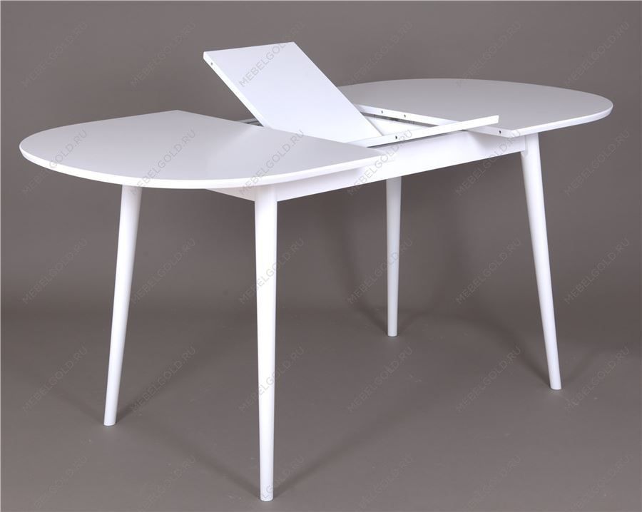 Стол овальный Алиса-1200 (белый/белый) раздвижной | изображение 7