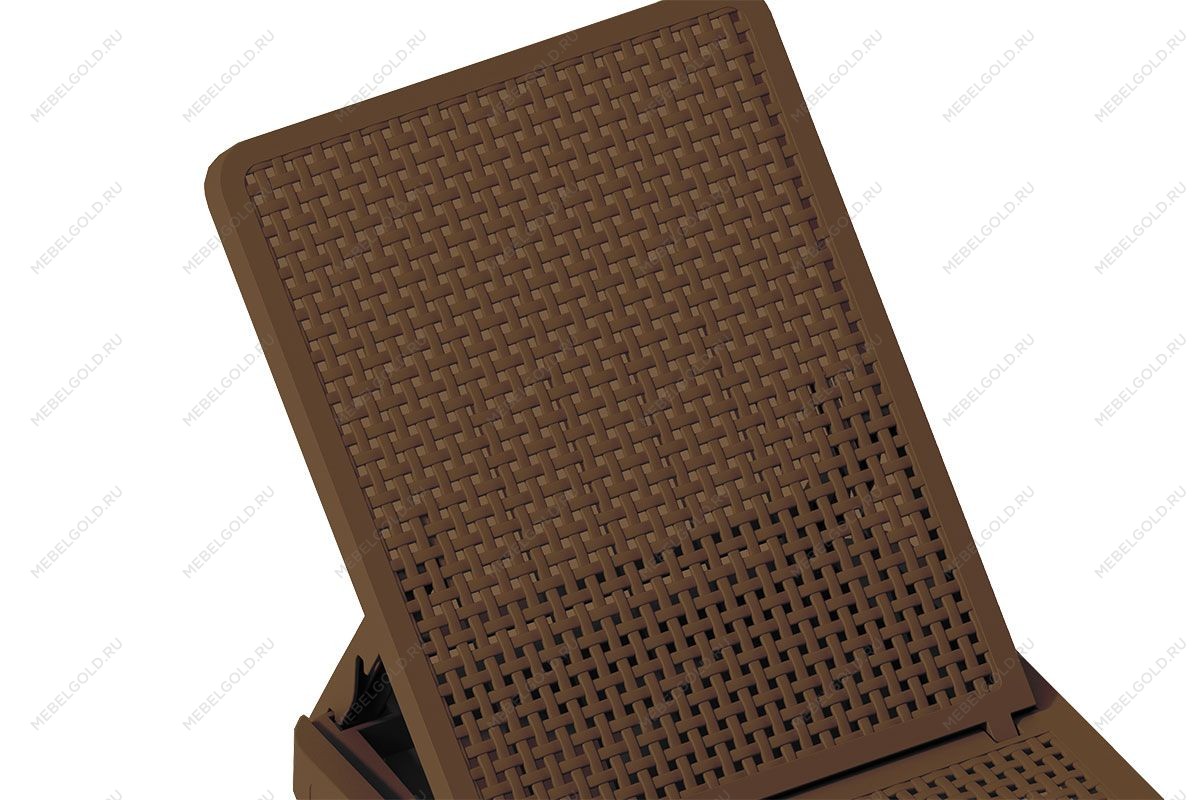 Шезлонг Tweet compact с матрасом, коричневый | изображение 5