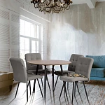 Стул обеденный Medeo, флок, серый/черный, 29, 47х56х89 | изображение 9