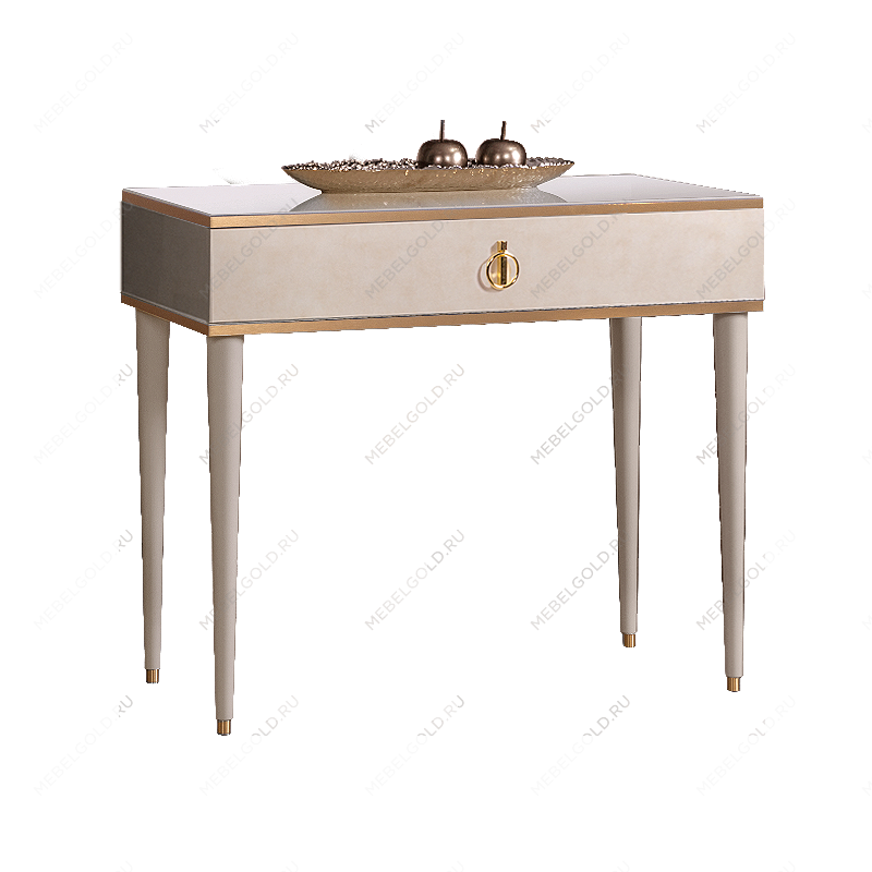 Стол туалетный узкий Римини (Латте/Золото) РМСТ-1[9]