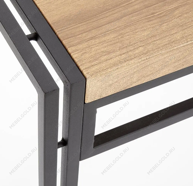 Комплект столовой мебели Halmar BOLIVAR (стол + 6 стульев, дуб золотой/черный) | изображение 4