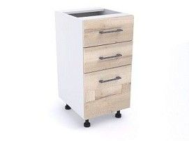 Стол с ящиками СЯ-40 (520), Дублин (400*520*820) Дуб галифакс белый, 21680