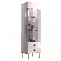 Витрина 1-ств. (правая) Римини СОЛО (белый золото) РМВ1-1С (s) - Выставка Балашиха