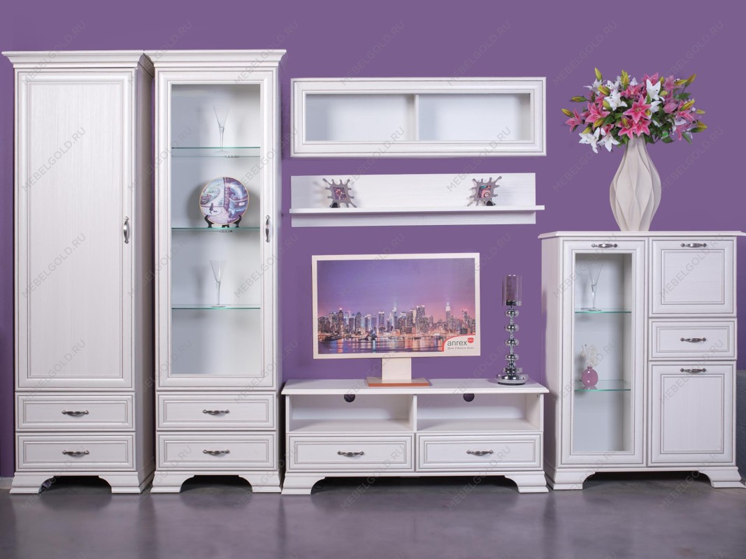 Шкаф 1-створчатый Тиффани 1D2S вудлайн кремовый | изображение 8