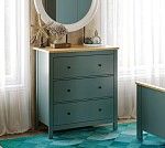 САГА комод 3 ящика темно-бирюзовый/ясень | изображение 5