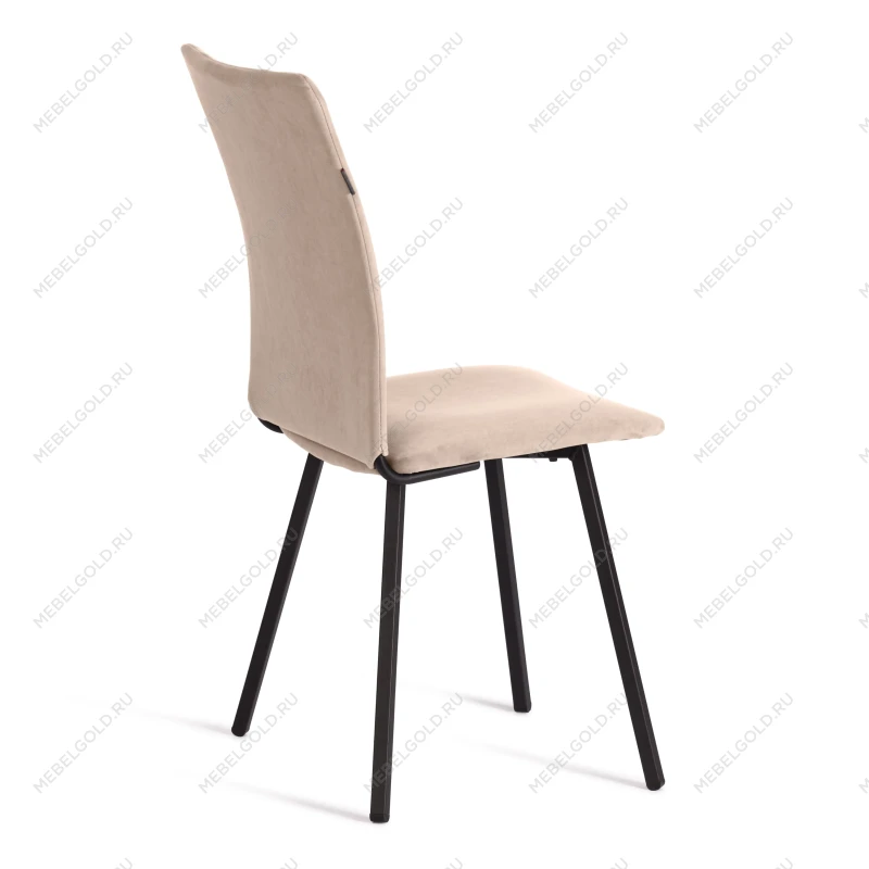 Стул обеденный La Rousse, флок, бежевый/черный, 7, 49х50х93 | изображение 2