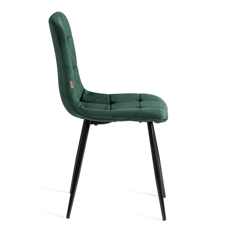 Стул CHILLY (mod. JSC-220), Велюр/металл, 44,5х52,5х88 см, dark green (темно-зеленый) HLR57 / черный | изображение 1