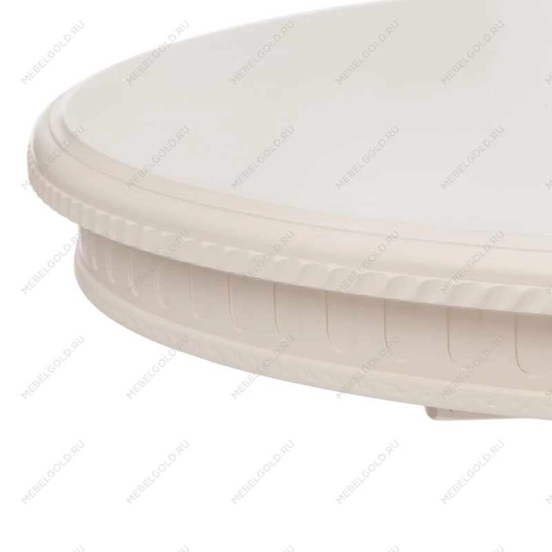 Стол STEFANO круглый, бук, мдф, D90+30x77см, Ivory white | изображение 8