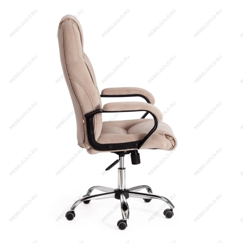 Кресло BERGAMO хром (22), флок, бежевый, 7 | изображение 1