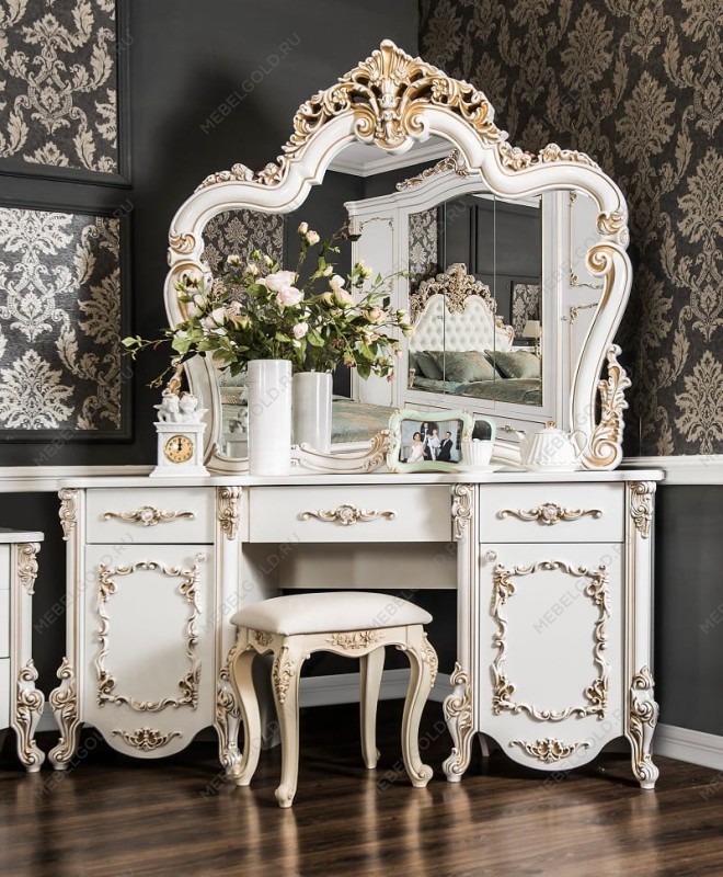 Спальня Флоренция 5-ств белый перламутр глянец | изображение 6