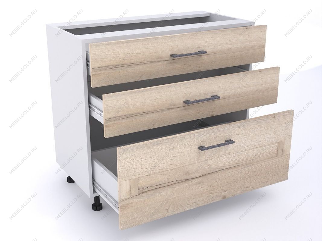 Стол с ящиками СЯ-90, Дублин (900*470*820) Дуб галифакс белый, 21619 | изображение 1