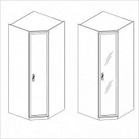 Мишель секция угловая с зеркалом белый матовый