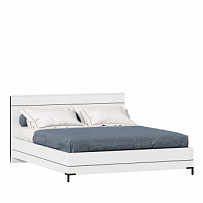 Кровать двуспальная 1600 Норд (Белый/Черный)