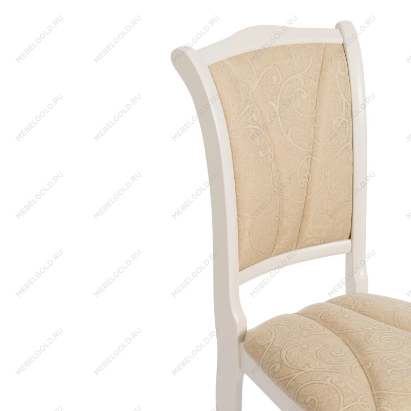 Стул Opera ( OP-SC ), дерево гевея, 45х53х97см, ivory white (слоновая кость 2-5), ткань бежевая (A168B) | изображение 6