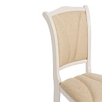 Стул Opera ( OP-SC ), дерево гевея, 45х53х97см, ivory white (слоновая кость 2-5), ткань бежевая (A168B) | изображение 6