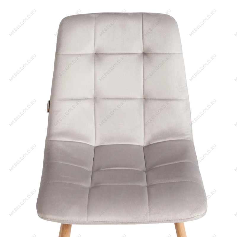Стул CHILLY (mod. JSC-220), Велюр/металл, 44,5х52,5х88 см, Light grey (светло-серый) HLR14 / натуральный | изображение 5