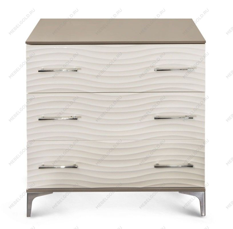 Комод Гравита 3 ящика белый глянец | изображение 2