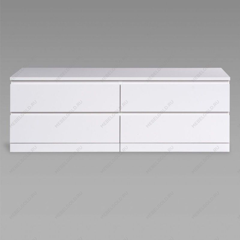 Варма Прайм 4Д комод 160x55x48, белый | изображение 1