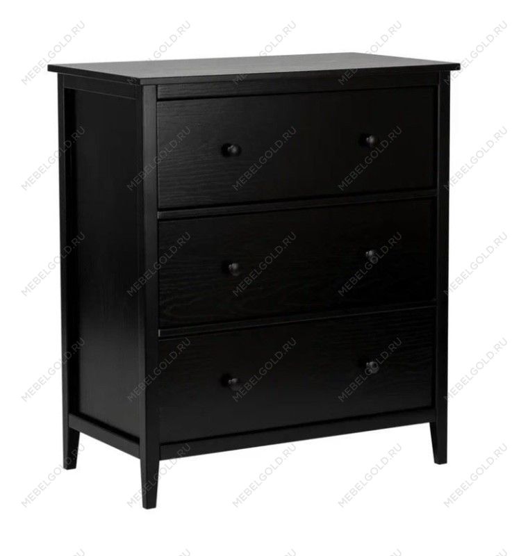 Комод Хитроу (3 ящ) (черный)