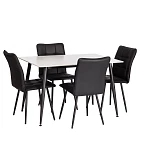 Стул обеденный Bari (2 шт. в упаковке), LT, экокожа, черная, 41х55х89 см | изображение 5