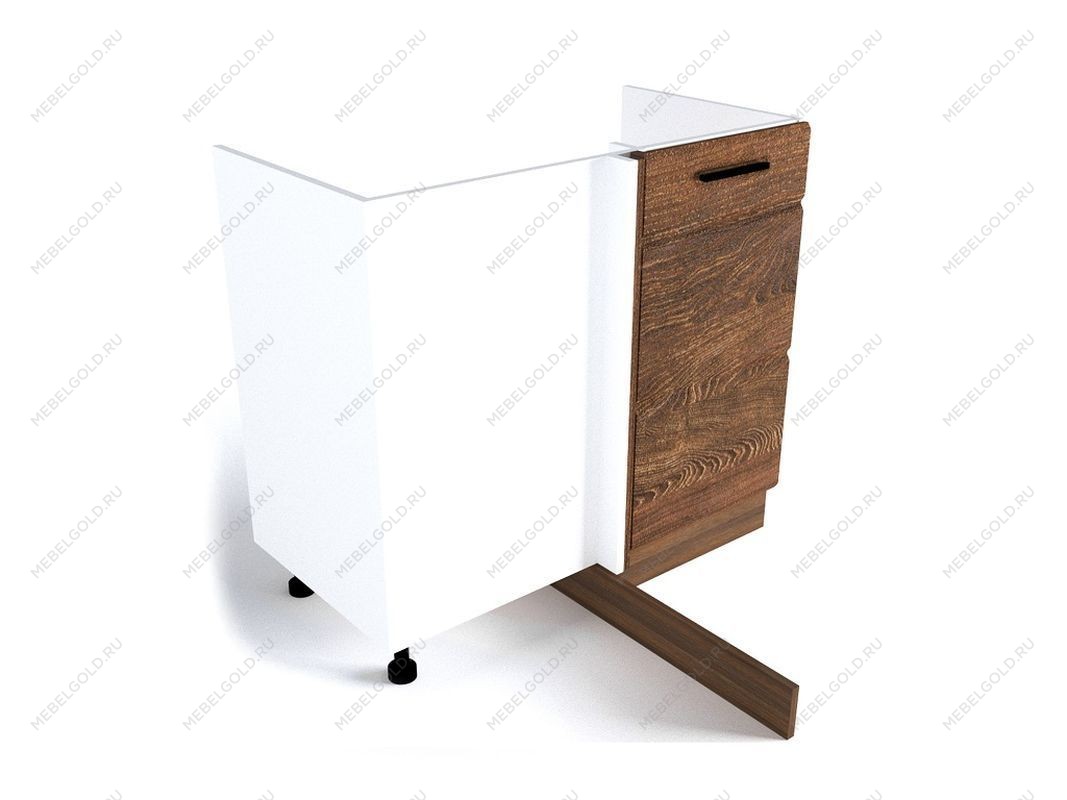 Стол под мойку угловой СМУ-100 правый, Канзас (900*470*820) Шалле Мореный, 20912