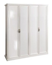 Шкаф Натали 4-дверный (2+2) без зеркал белый глянец