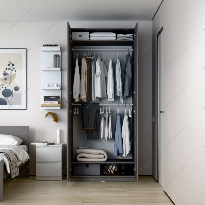 МАКС шкаф 2 двери 100х61х233 серый | изображение 3