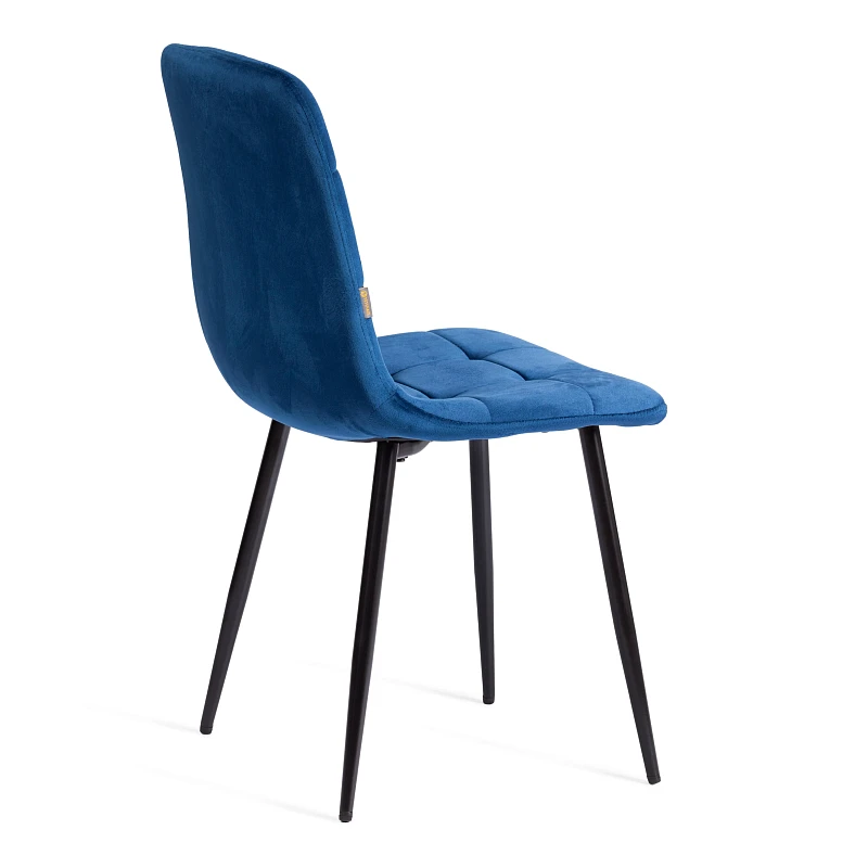 Стул CHILLY (mod. JSC-220), Велюр/металл, 44,5х52,5х88 см, Blue (синий) HLR64 / черный | изображение 2