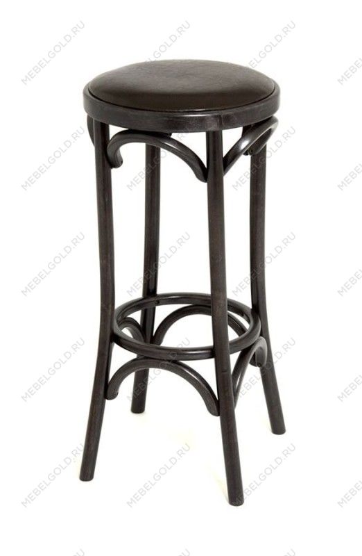 Табурет барный 750 Венский мягкий (венге, экокожа коричневая) | изображение 1