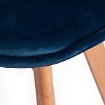 Стул TULIP SOFT (mod. 74) синий (HLR 63)/натуральный | изображение 6