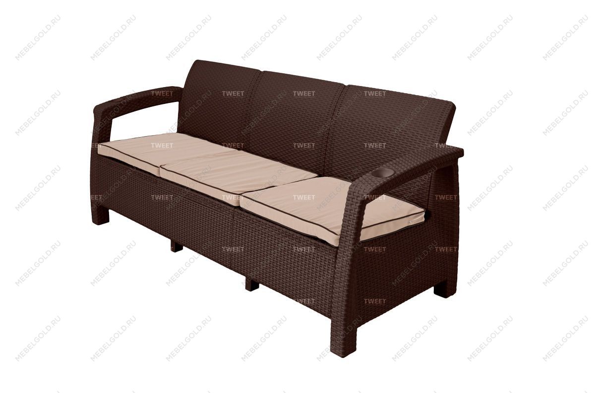 Tweet Диван 3-х местный, венге