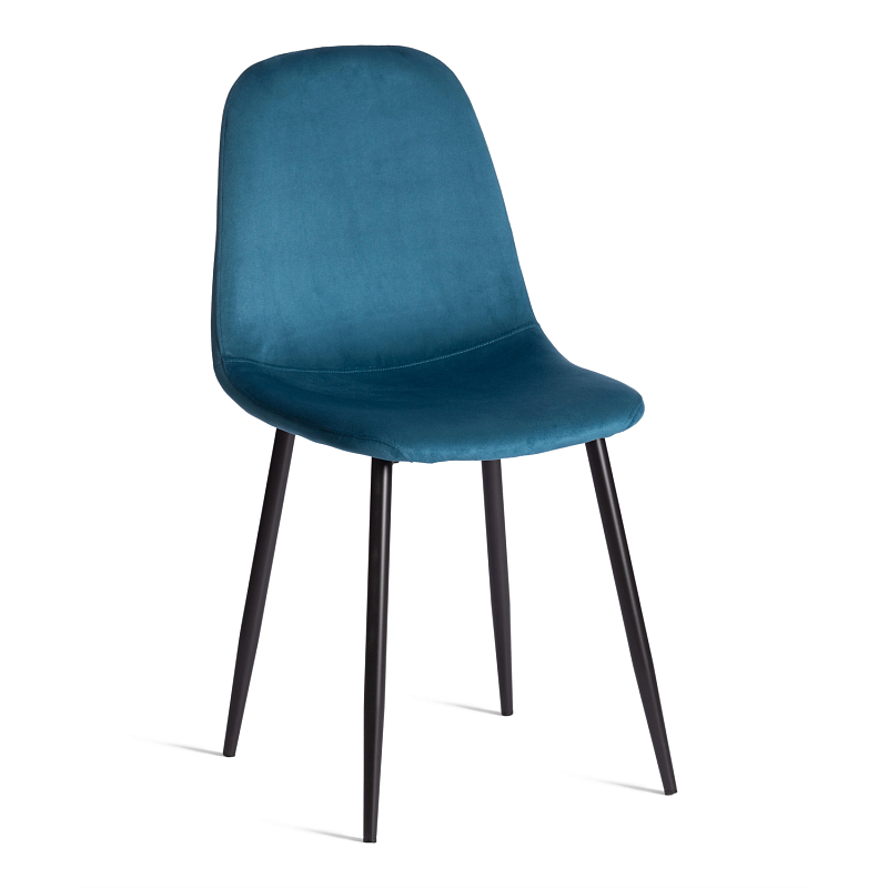 Стул BREEZE (mod. 4724), Велюр/металл, 44 х 53 х 87 см, Dark turquoise (темно-бирюзовый) HLR62 / черный